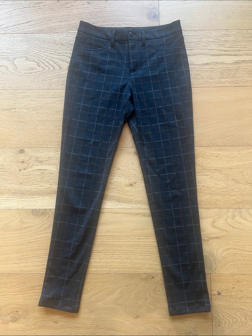 41 Hawthorn Dark Grey Windowpane Skinny Pants